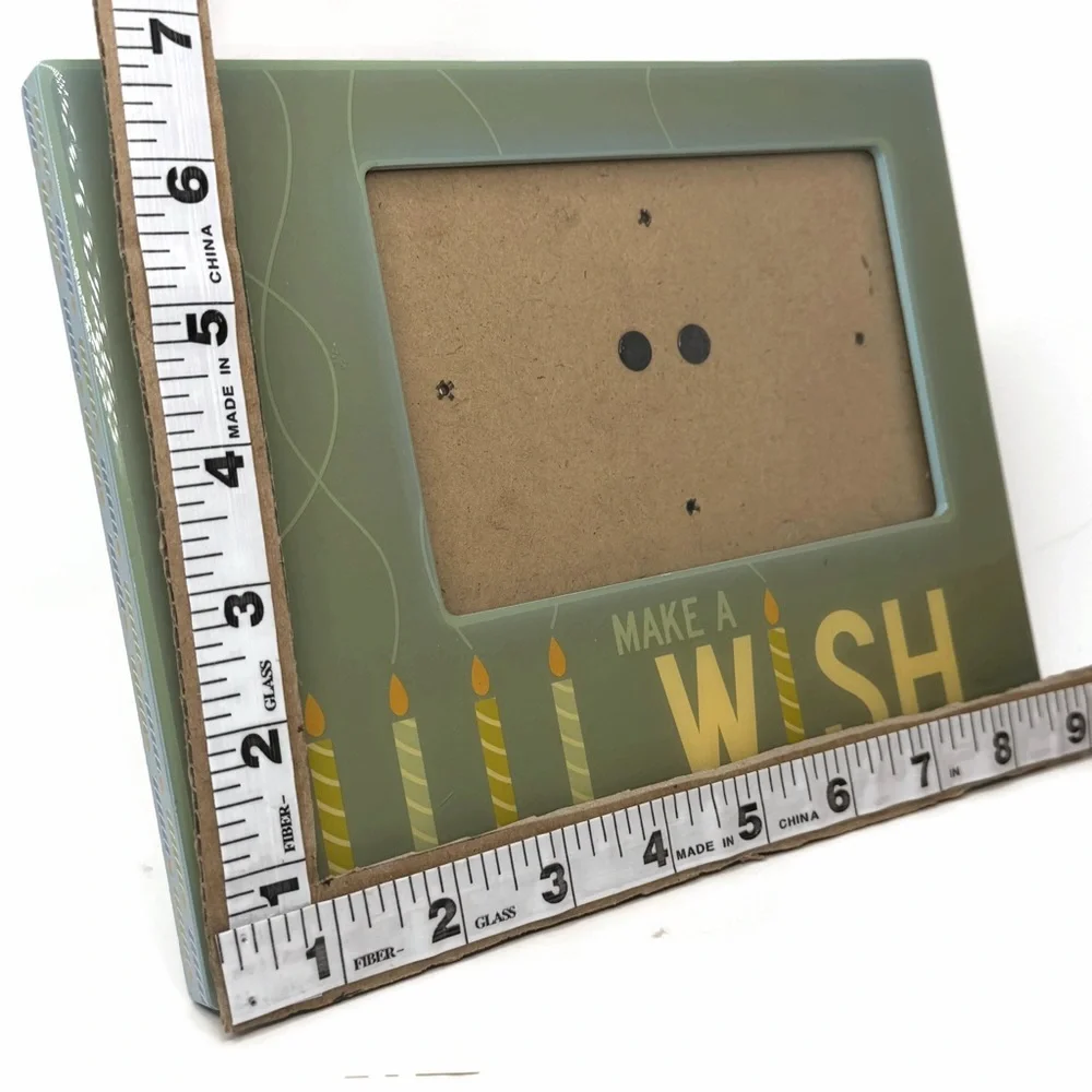 Green Ceramic Birthday “Make a Wish” Picture Frame